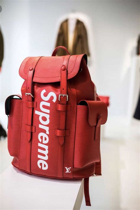 supreme lv fanny pack replica|false supreme x Lv backpack.